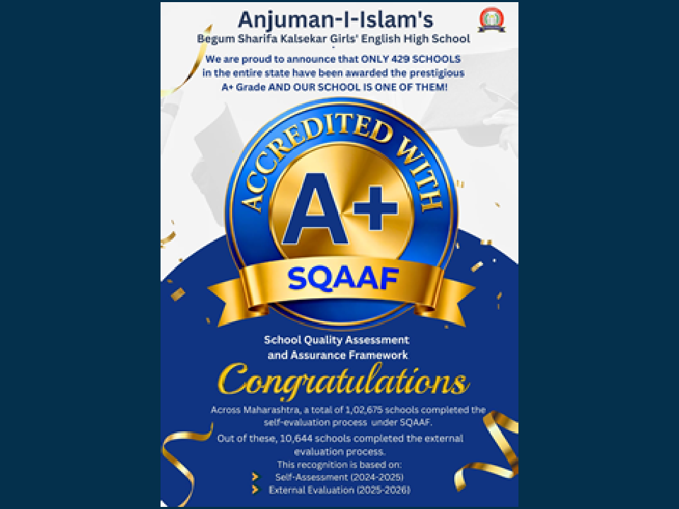 State-Level Recognition – SQAAF A+ Grade 
